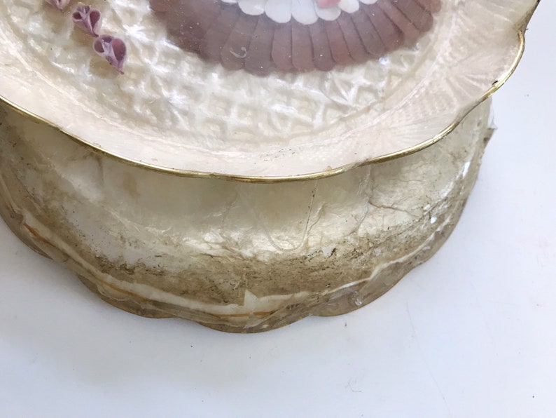 Set of 2 Mid Century Capiz Shell Mosaic Wall Art Asian Etsy