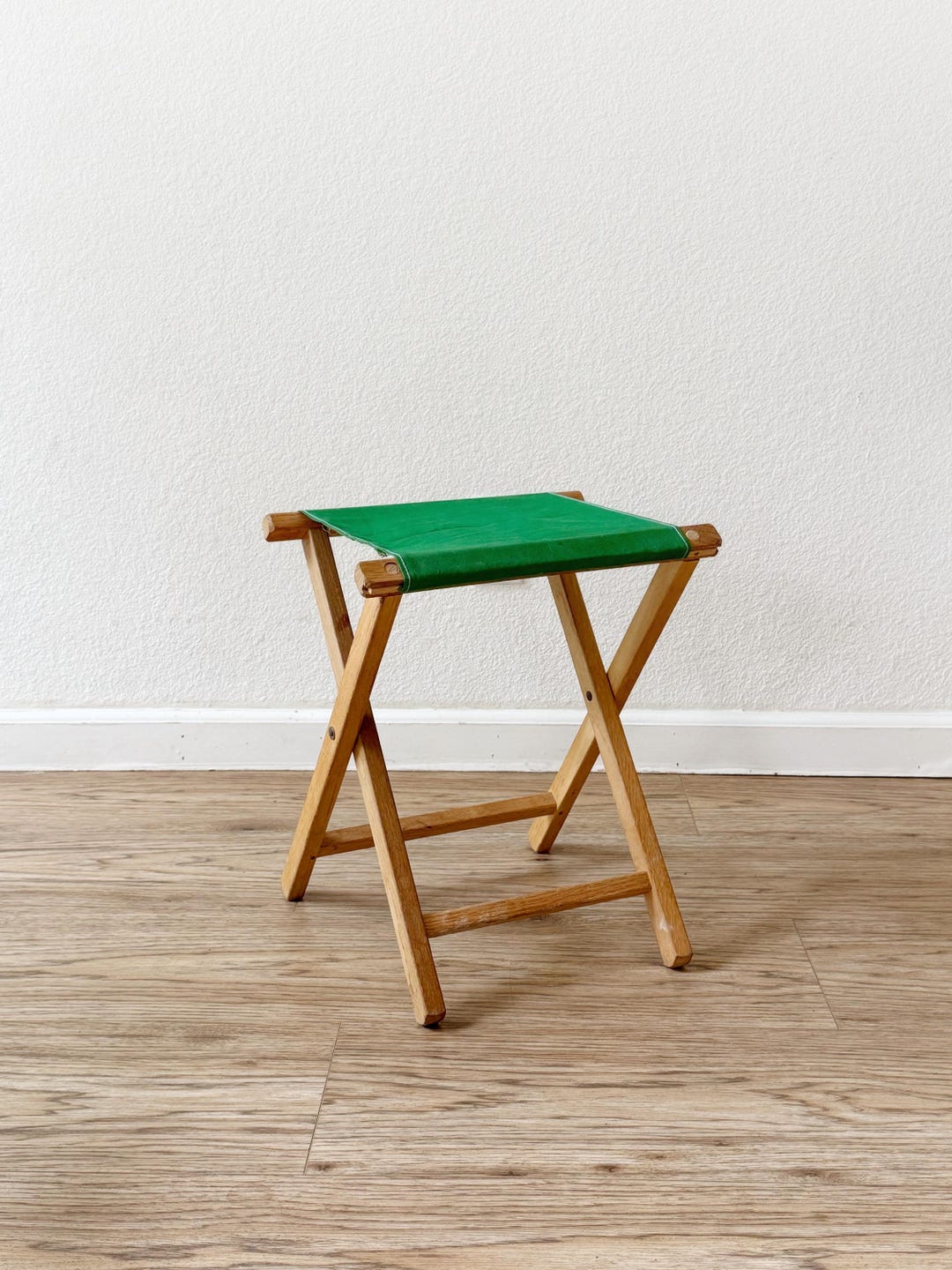 Mid Century Collapsable Slat Wood Folding Stool / Plant Stand - Etsy
