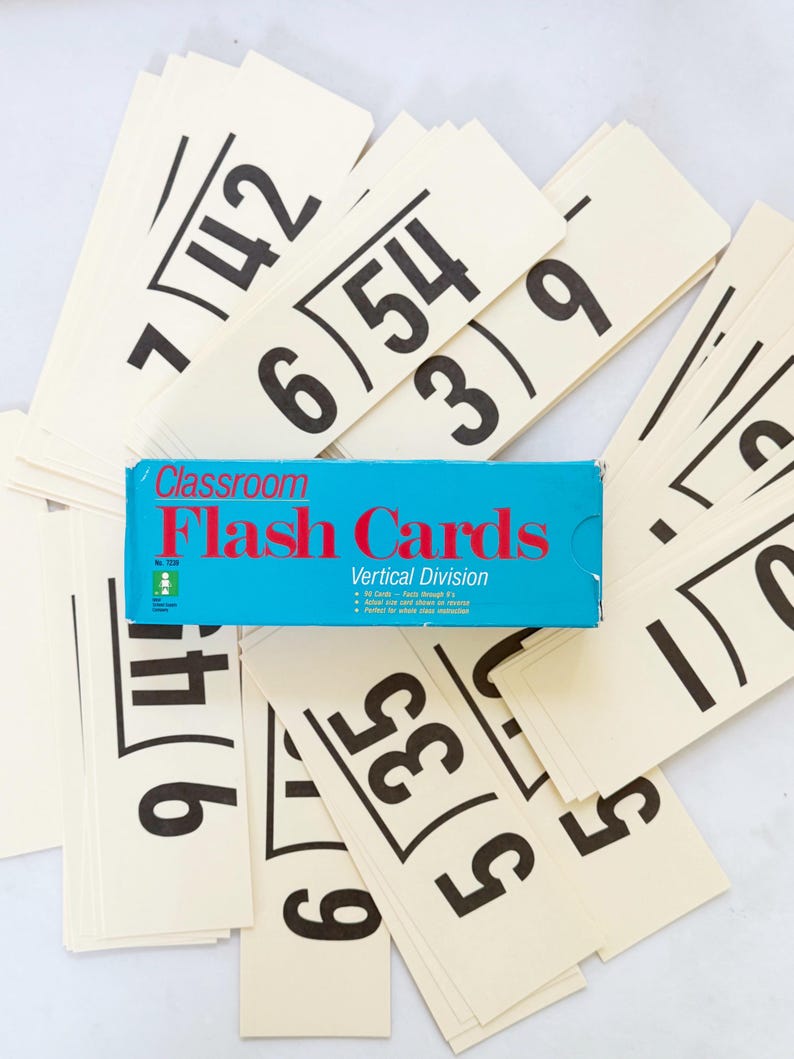 Labeled Flash Cards In Vintage