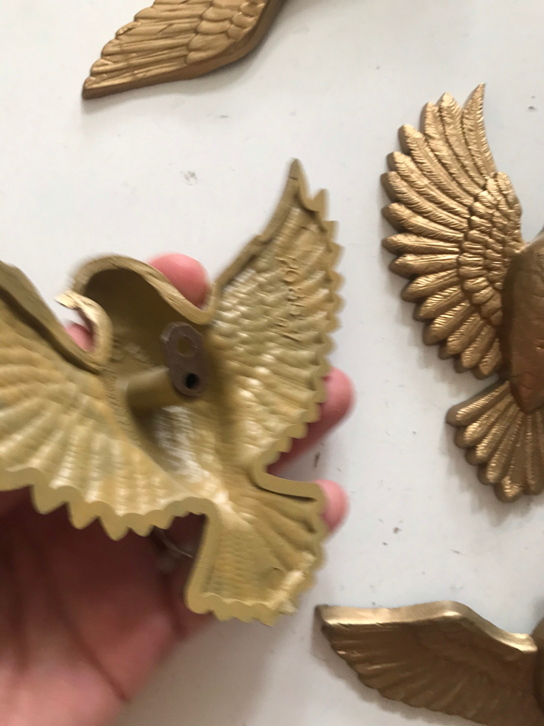 vintage gold dove bird wall hanging ornament decorations