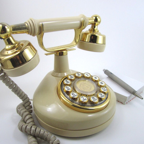 Elegant Beige Touch Tone Phone by Western Electric