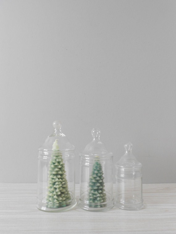 Vintage Apothecary Glass Jar With Knob Storage Display Etsy