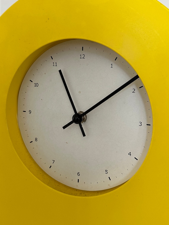 Vintage Metal Ikea Yellow Clock Shelf Locker Box - Etsy
