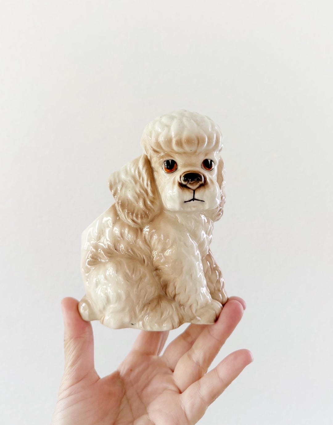 Mid Century Ceramic Poodle Dog Vase / Flower Vase - Etsy