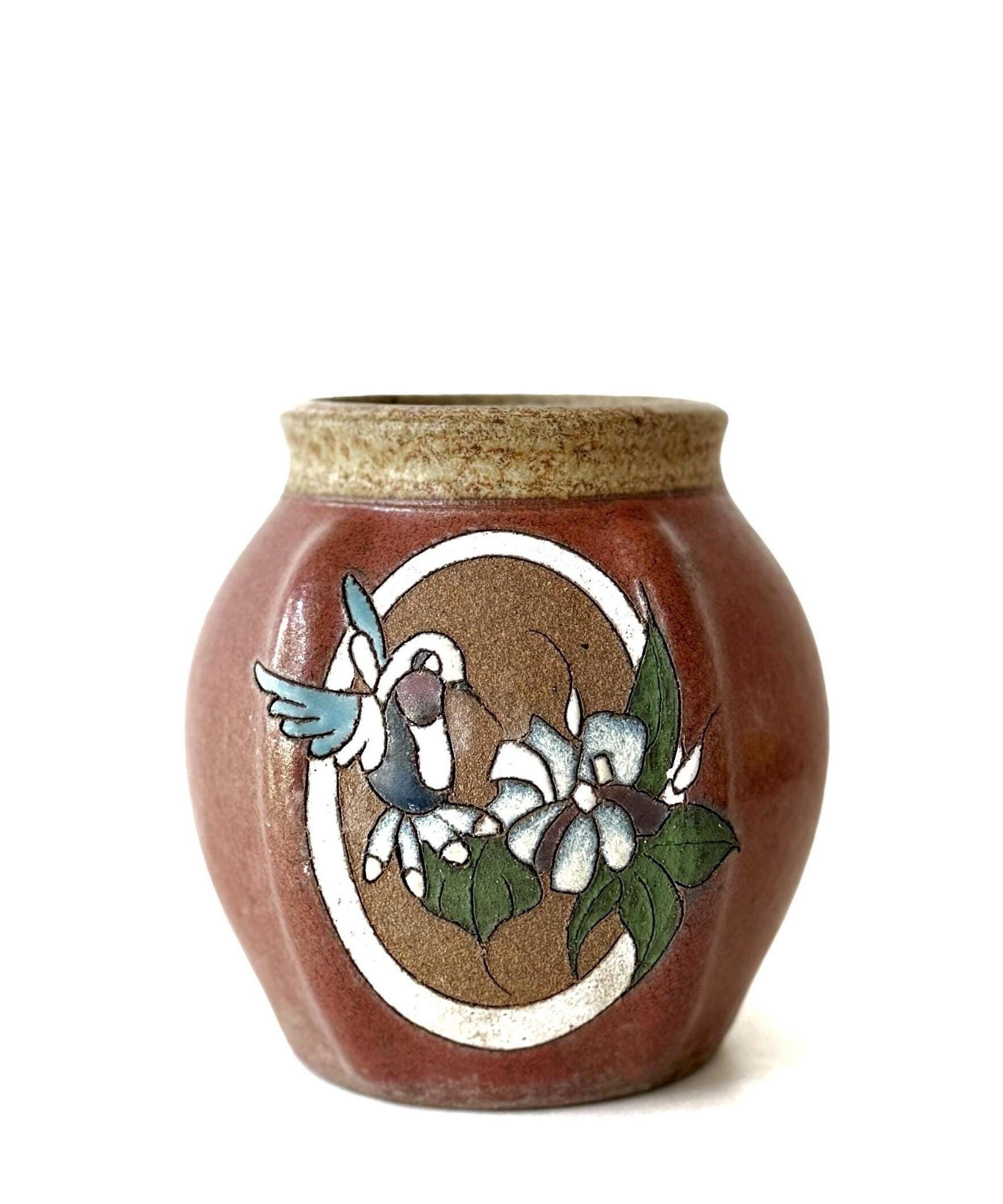 ヴィンテージ サイン入り クレイベリー 陶器 ハミングバード