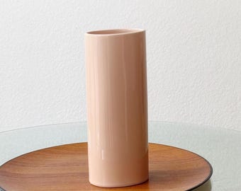 postmoderne gedempte roze perzik keramische cilinder bloemenvaas