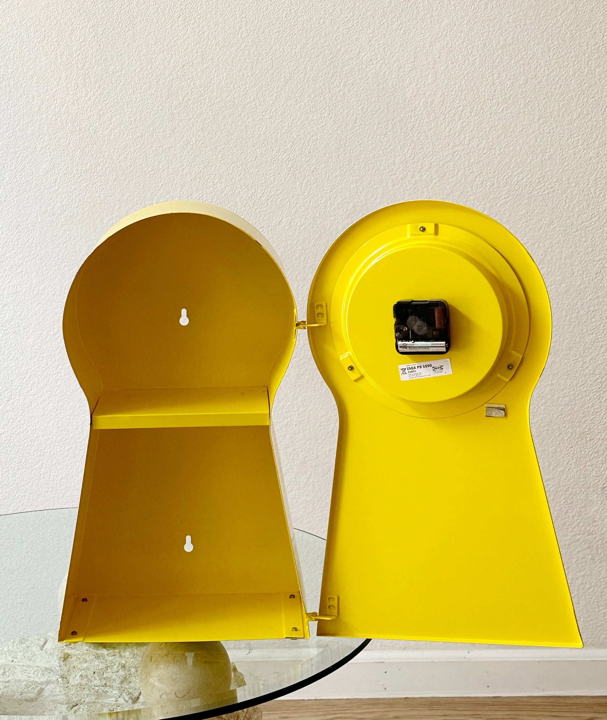 Vintage Metal Ikea Yellow Clock Shelf Locker Box - Etsy