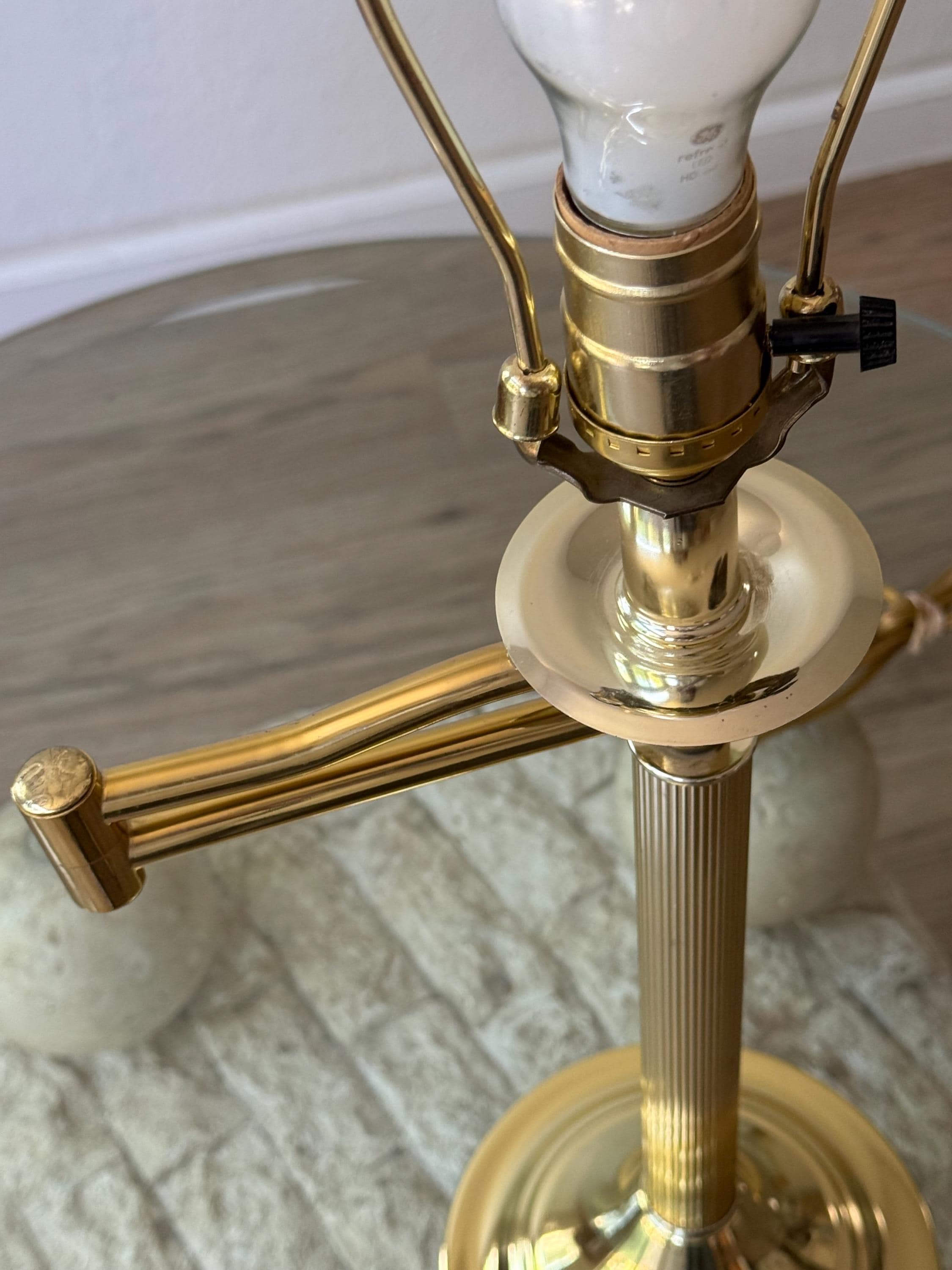 Vintage Gold Metal Brass Swing Arm Desk Table Lamp - Etsy