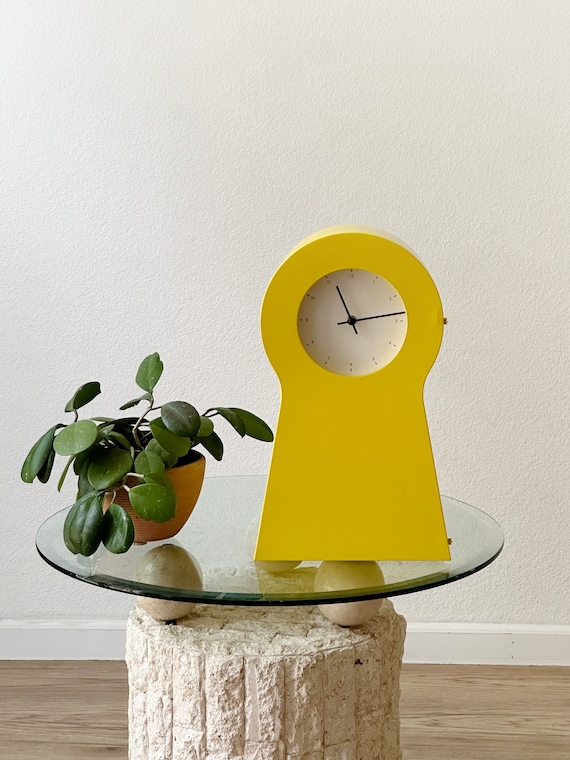Vintage Metal Ikea Yellow Clock Shelf Locker Box - Etsy