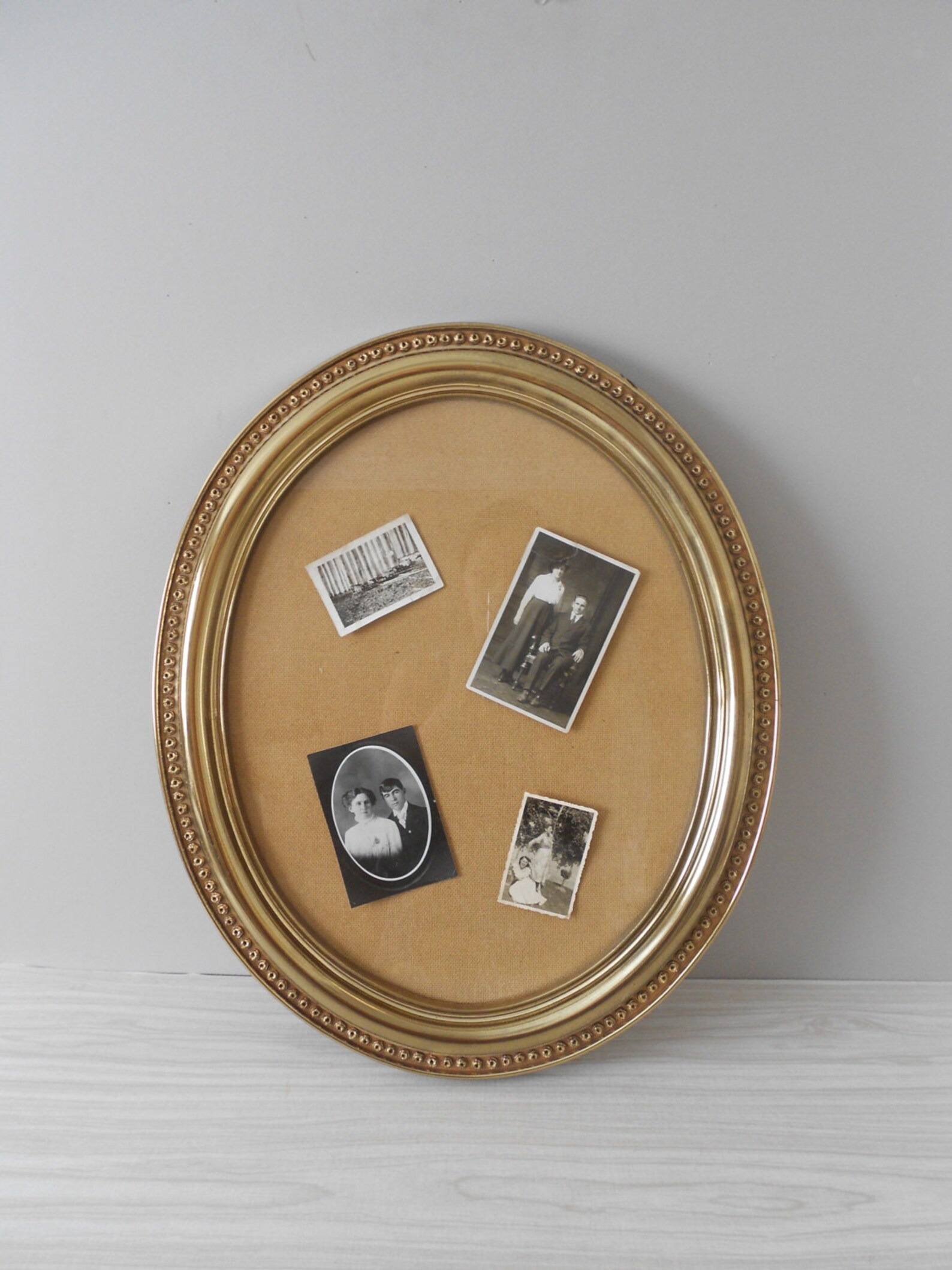 Extra large gold vintage oval picture frame / homco / 23 x 19 Etsy