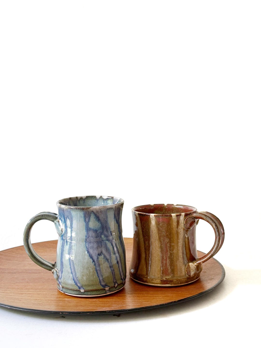 Hand Thrown Stoneware Pottery Coffee Mug – Drip Glaze Design - Etsy