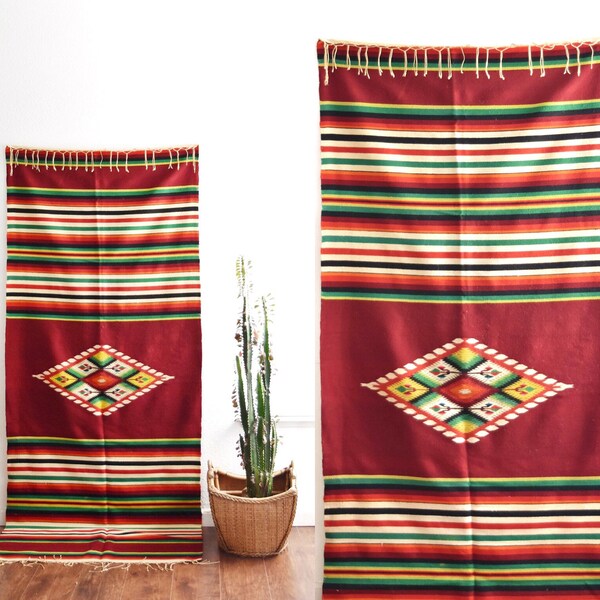 Authentic Mexican Wool Blanket Etsy