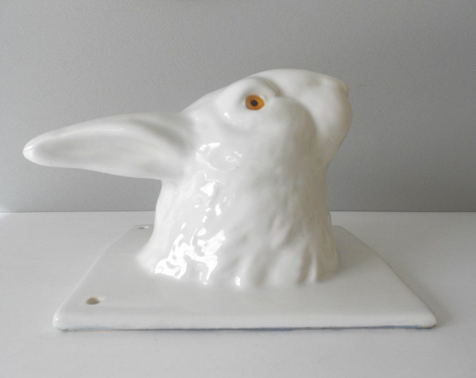 Large White Rabbit Head // Wall Mount // Baby's Nursery Decor - Etsy