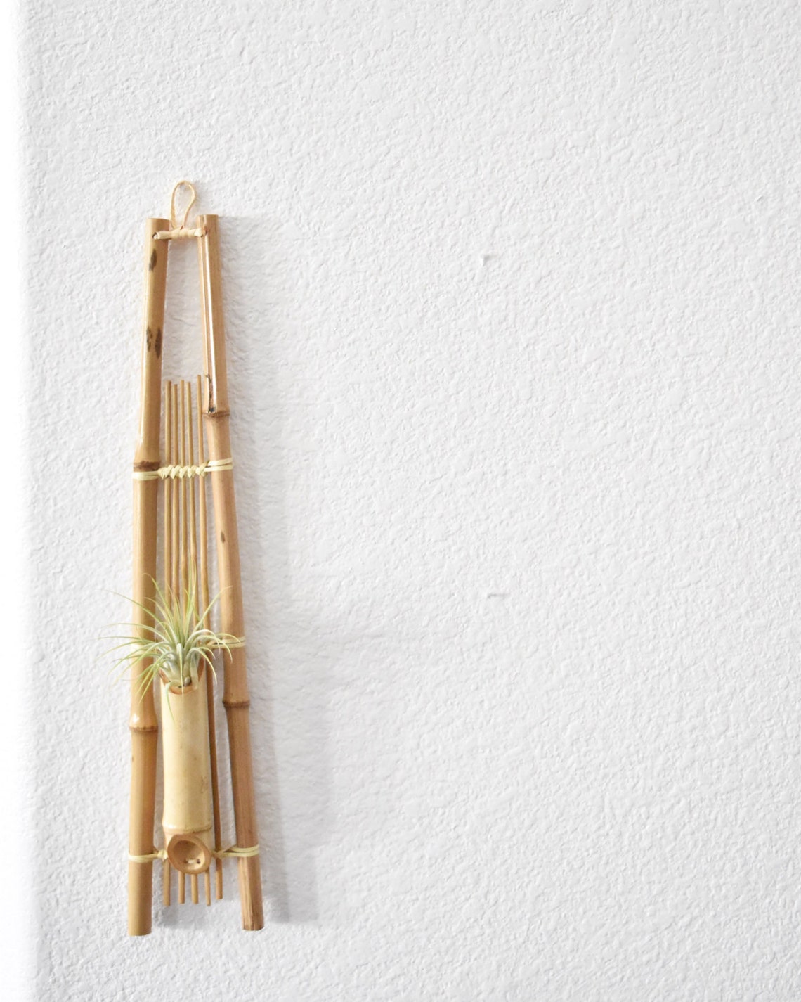 Bamboo wall hanging planter vase Etsy