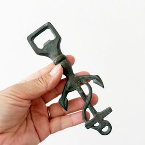 Vintage Solid Brass Nautical Ship Anchor Bottle Opener | Man Cave Bar Barware