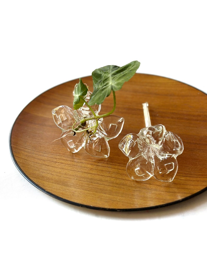 Mid Century Hand Blown Glass Lily Flower Sculpture Etsy