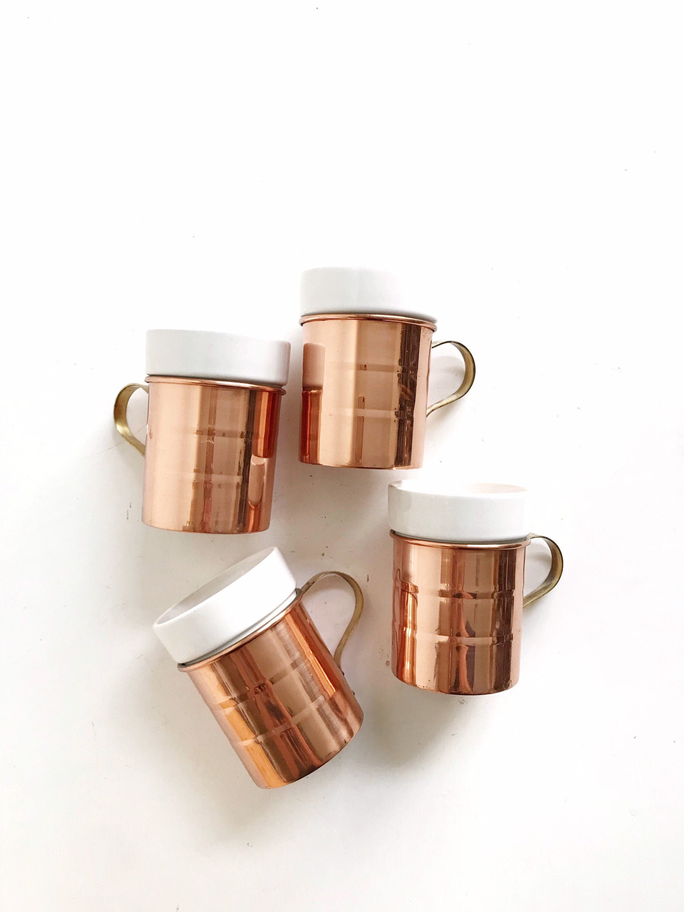 Rustic Cups Rustic regency copper ceramic cups / barware tumbler mugs / | Etsy
