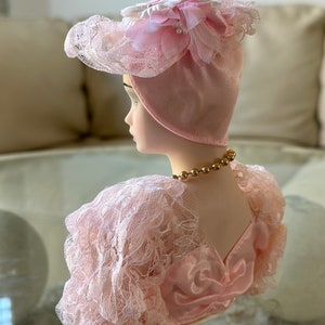 porcelain harlequin doll figurine venetian mardi gras bust with beauty mark mole image 6