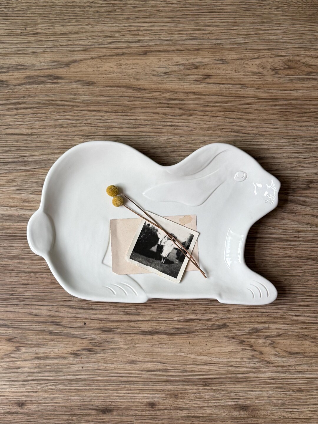 Vintage White Rabbit Ceramic Platter: Italy Easter Serving Dish - Etsy