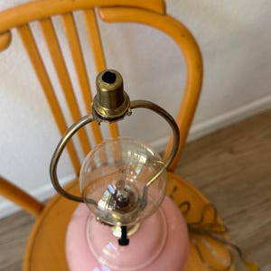 90s postmodern light pearl pink glass table lamp light immagine 7