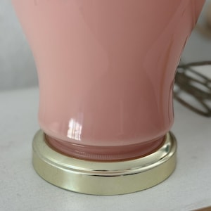 90s postmodern light pearl pink glass table lamp light immagine 4