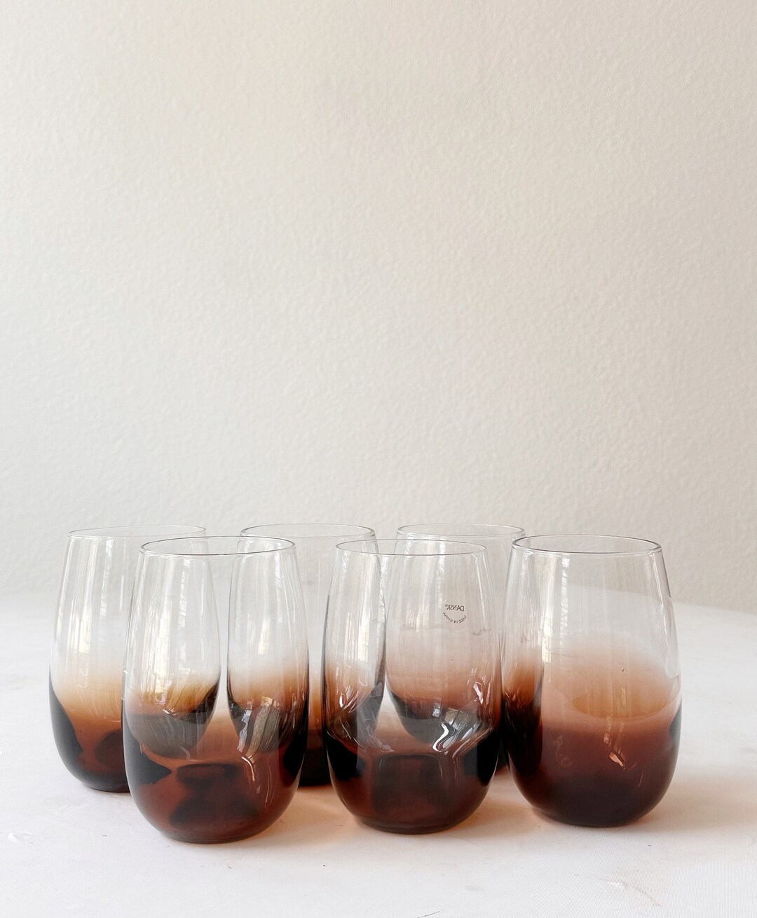 Dansk Smokey Brown Ombre Cocktail Drinking Glasses Gift Barware Etsy
