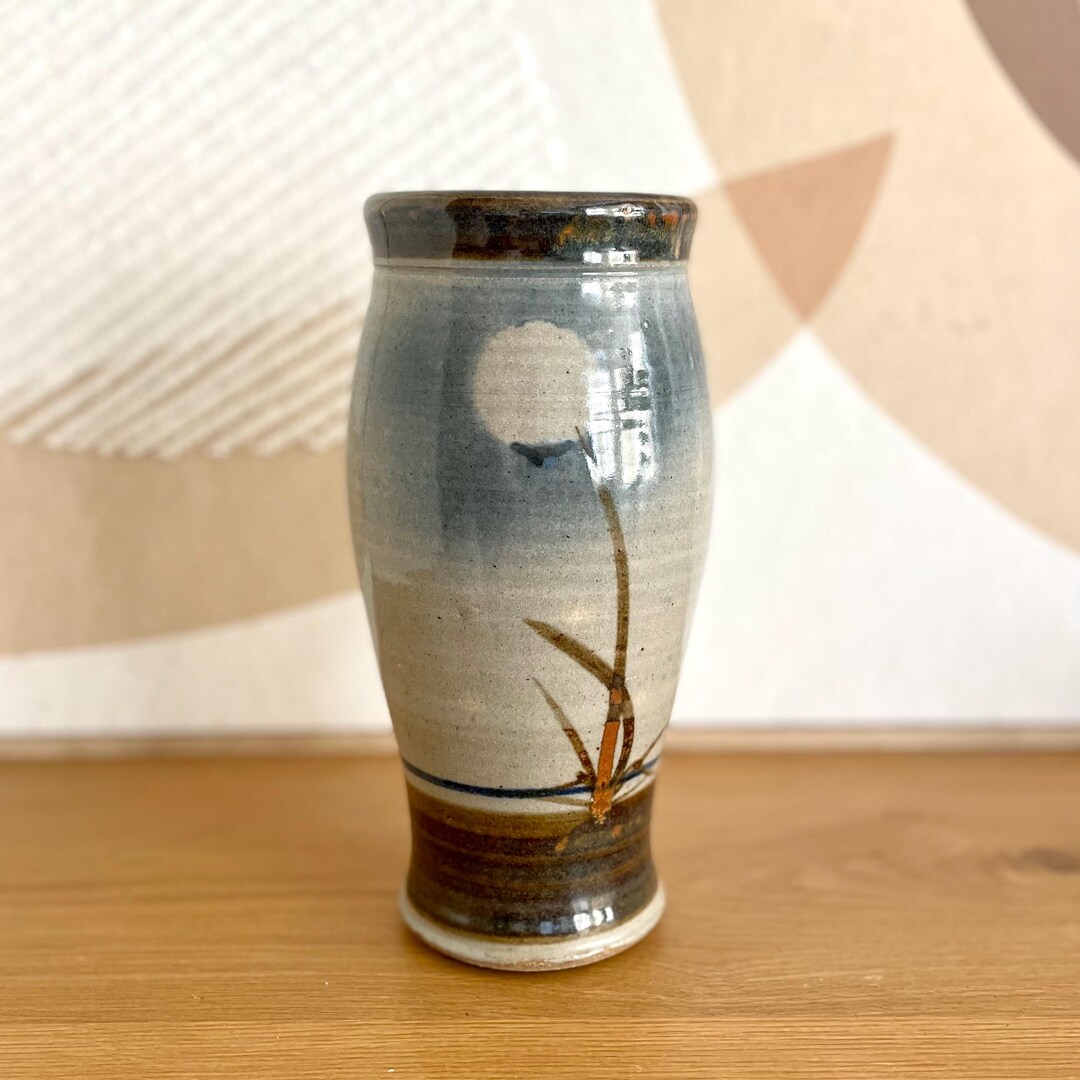Hand Thrown Studio Pottery Vase - Vintage Home Decor - Etsy