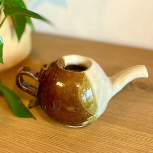 Vintage handmade decorative ceramic teapot