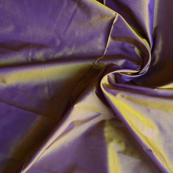 Metallic Purple Silk Gold Silk Dual Shade Tissue Taffeta Fabric Thin Pure Silk Skirt Gown Dress Pillow Covers Gold Wedding Bridesmaid dress