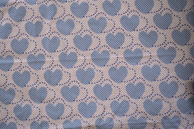 Indian Summer Pure Cotton Fabric Heart print One yard image 3