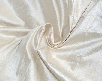 Silk Dupioni in cream - Extra wide 54 inches - DEX 191