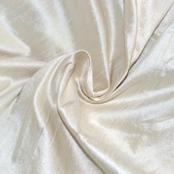 Silk Dupioni in cream - Extra wide 54 inches - DEX 191