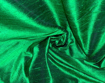 Seta Dupioni color smeraldo per abito da damigella D 223