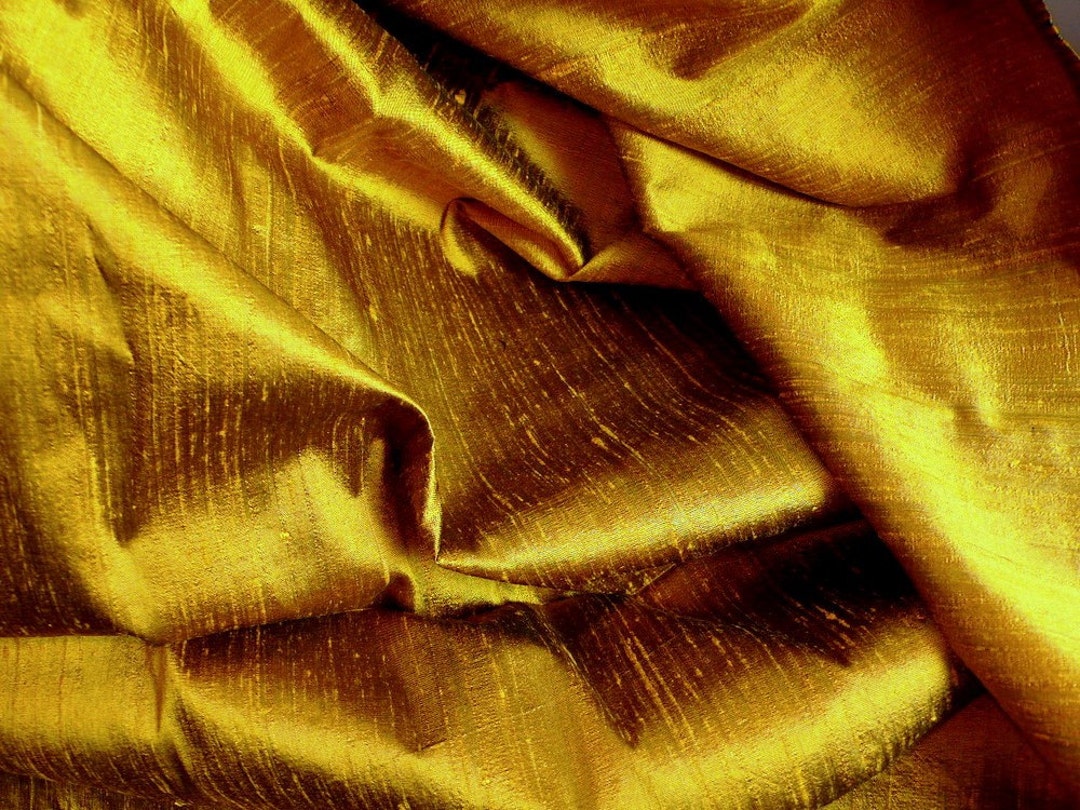 Burnished Copper Dupioni Silk Fabric