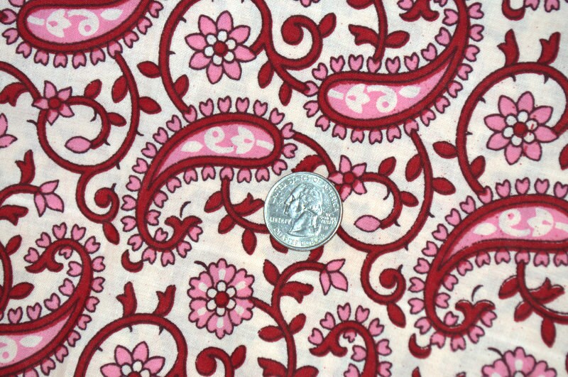 Indian Summer Pure Cotton Fabric in Paisley Design Etsy