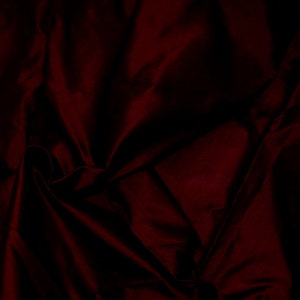 Taffetas de soie indien fin bordeaux/rouge bordeaux - 1 mètre, 1 mètre et 1 mètre - TF 18
