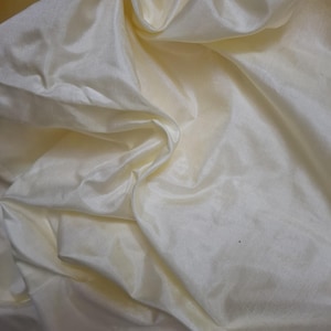 Cream Silk Taffeta Fabric, Indian Silk, Lightweight Material