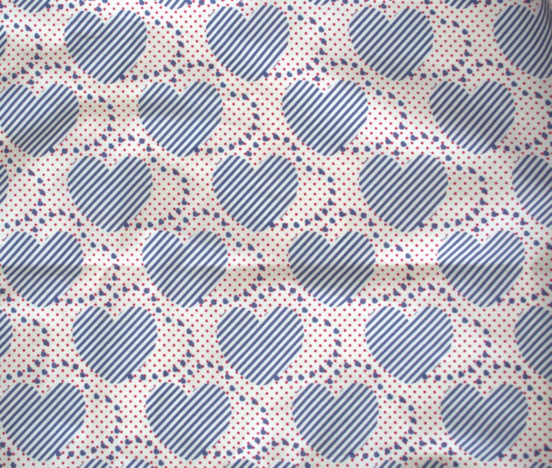 Indian Summer Pure Cotton Fabric Heart print One yard image 1