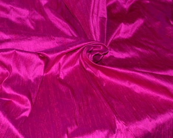 Silk dupion dual shaded in Magenta with purple - Fat quarter - D281