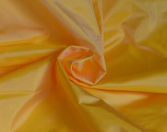 Fine Indian Silk Taffeta in Yolk Yellow, half yard, Yard and Meter -TF108