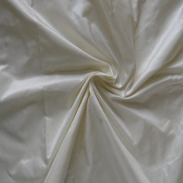 Pure ivory silk tissue taffeta thin fabric taffeta by the yard meter bridal silk wedding silk gown ivory silk dress fabric bridal silk dress