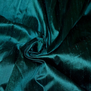 Silk Dupioni in Unique blue with black shimmers- Half yard,Yard,Meter & Half Meter D - 327