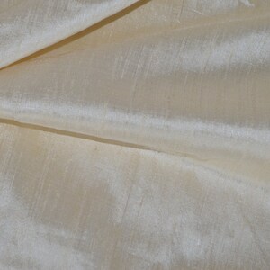 Silk Dupioni in Cream, Fat quarter, Half yard,Yard, Meter & Half Meter D 265 image 3