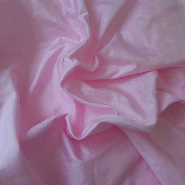 Pure silk tissue taffeta in baby pink thin fabric taffeta bridal silk wedding silk gown silk dress fabric bridal silk dress TF 110