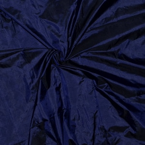 Feiner indischer Seidentaft in Marineblau - Schwarz -Half Yard,Yard & Meter-TF 84