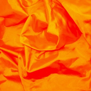 Fine Indian Silk Taffeta in Yellow-Orange - Half Yard, Yard and Meter  -TF 7