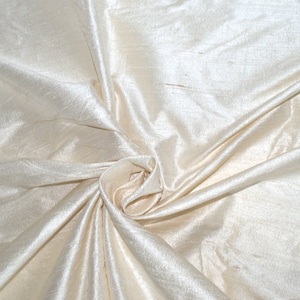 Silk Dupioni in Ivory Fat quarter, half yard, yard & Meter - D 14