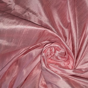 Dark Baby Pink Dupioni Silk Bridesmaids Dress Fabric By The Yard Pure Silk Upholstery Curtain Fabric Pillow Cover Fabric