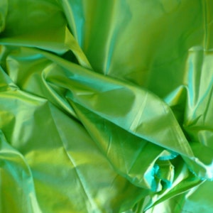 Fine Indian Silk Taffeta in fresh green - yellow f- Half yard,Yard & Meter-TF3