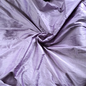 Silk Dupioni in Pale Lavender   - Half yard,Yard,Meter & Half Meter D78